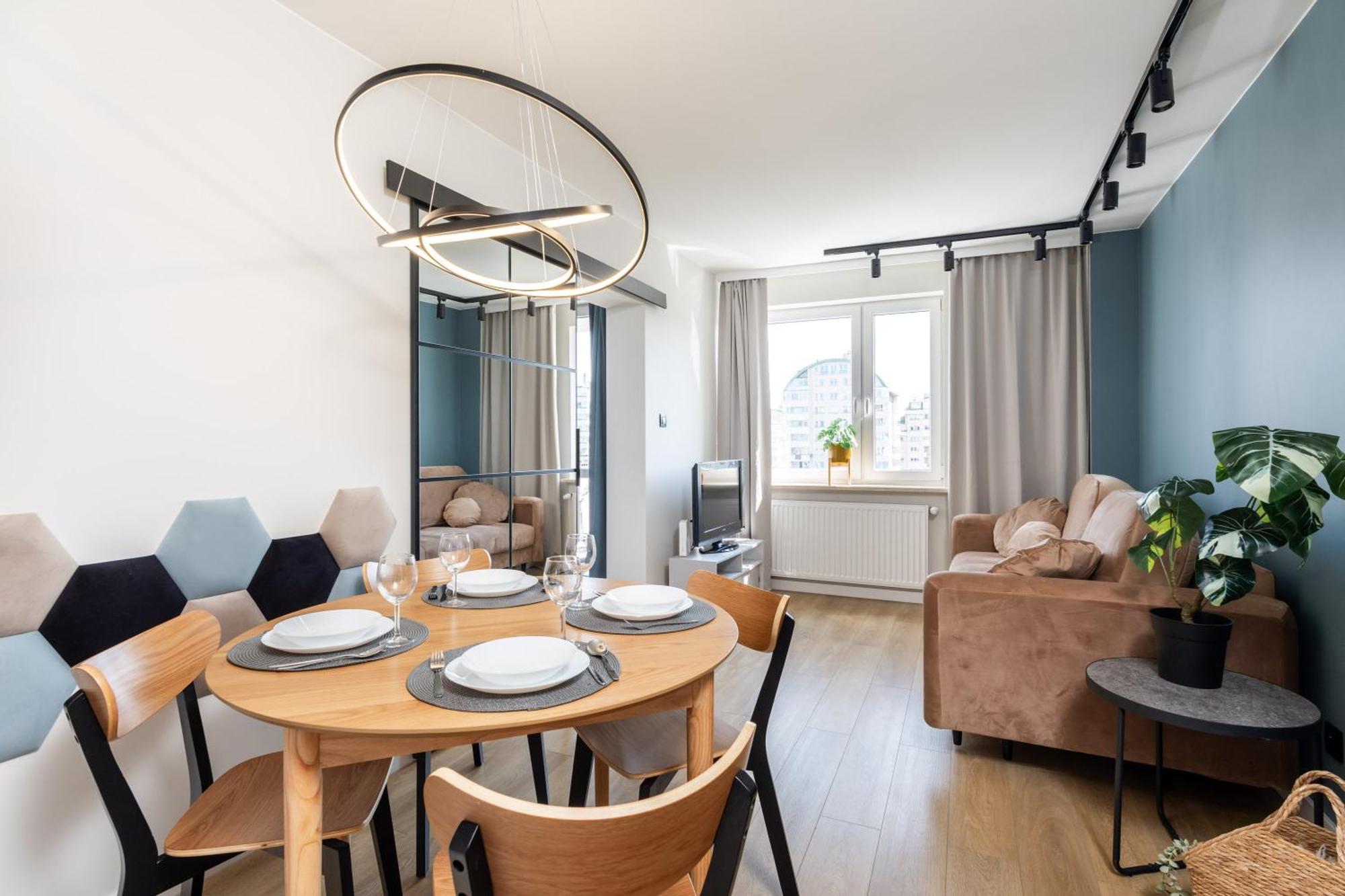Blue Matcha Premium Apartment Okopowa Warschau Exterior foto